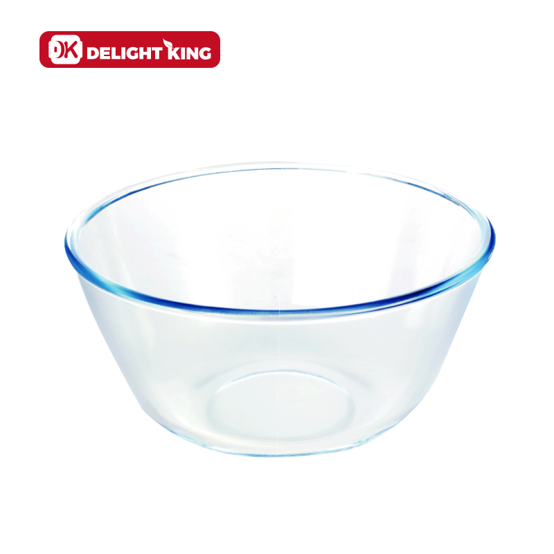 Glass salad bowl