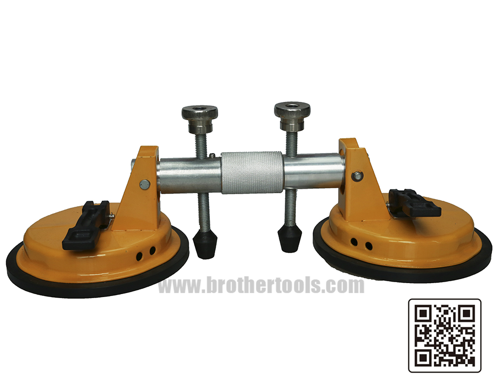 Double cup vacuum aluminum special design suction lifter for glass countertop