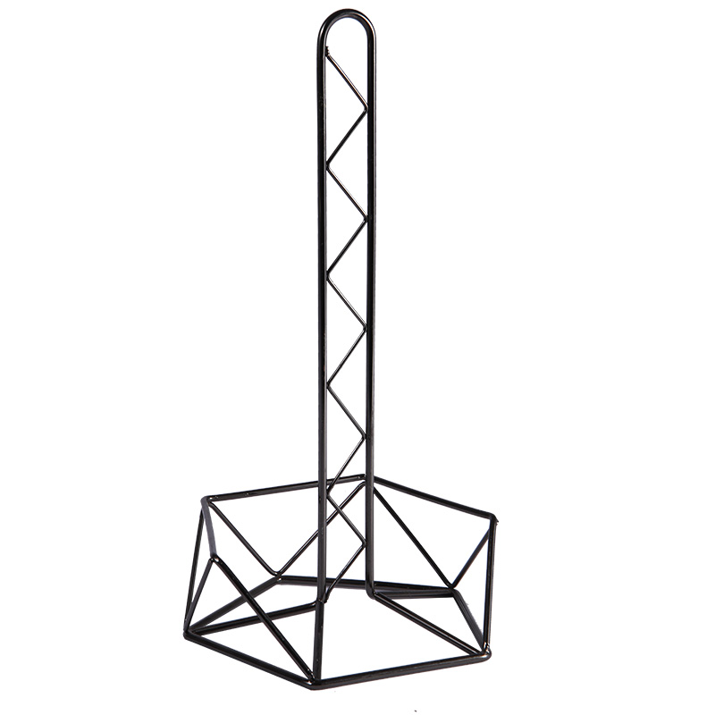 High Quality Wire Metal Towel Paper Holder And Storage Stand Rack Chrome Plated Stylish Steel Kitchen Standing Tissue Holder