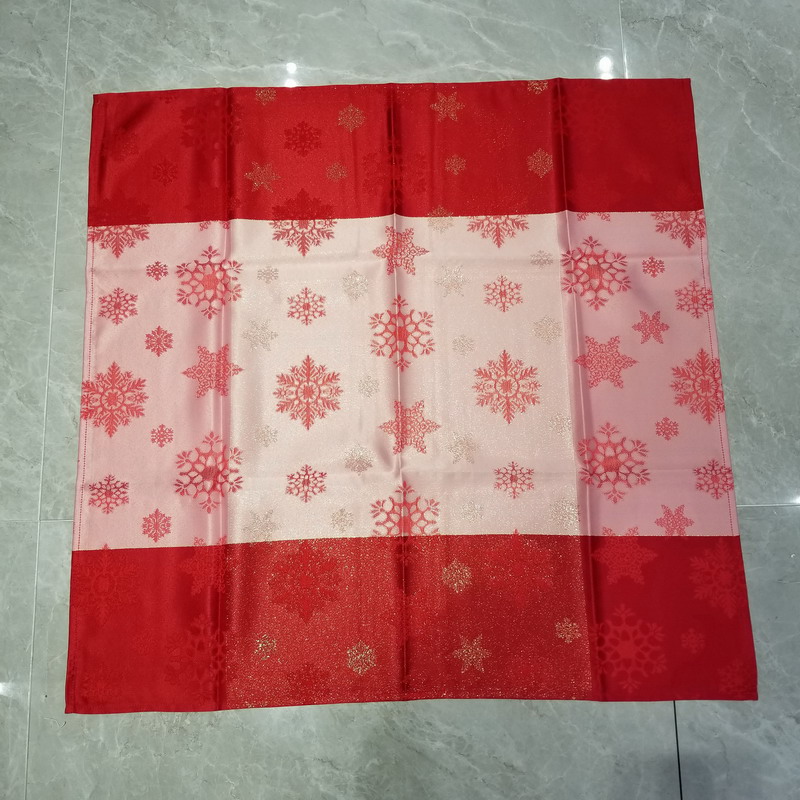 Christmas jacquard glitter tablecloth