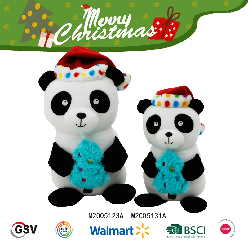 Christmas Animals Panda Gtst Plush Toy(M2005123a/M2005131a)