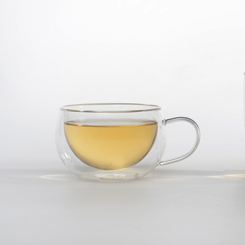Double-deck glass cup