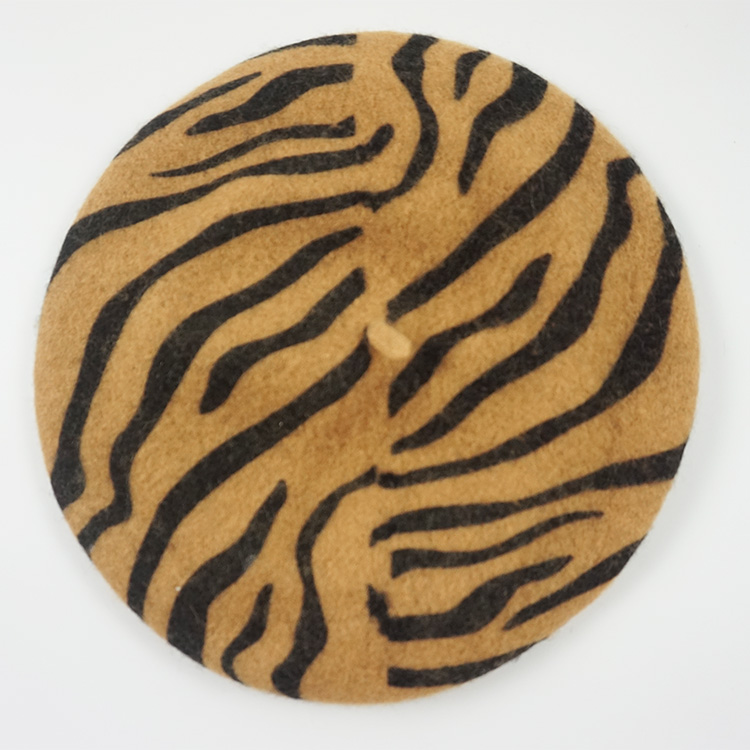 Zebra pattern beret