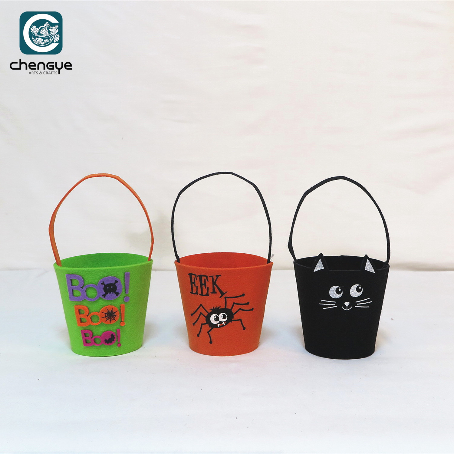 Felt Basket ; Halloween Basket, Gifts Candy Storage