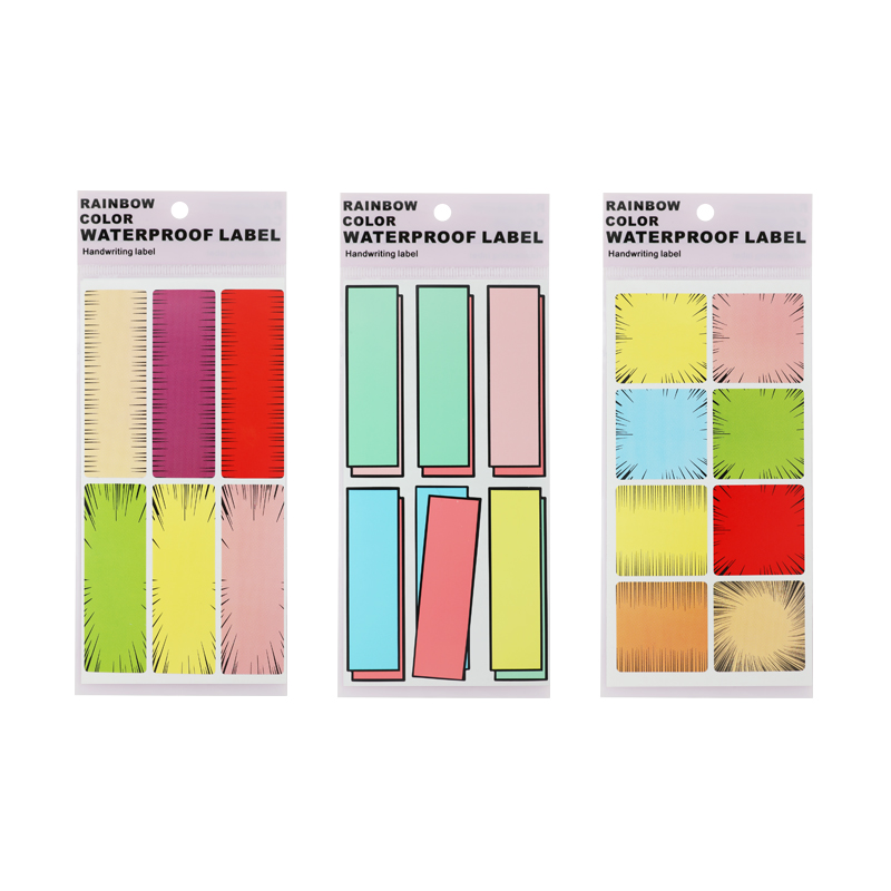 rainbow color stickers/ waterproof label
