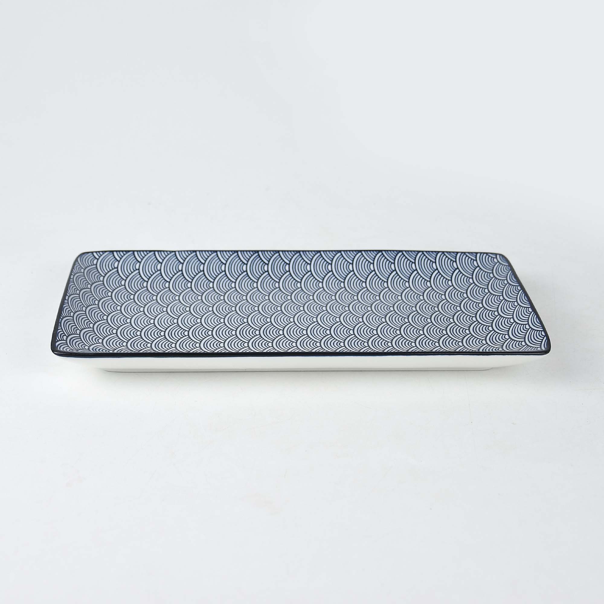 Ceramic square shape plate with PAD printing.