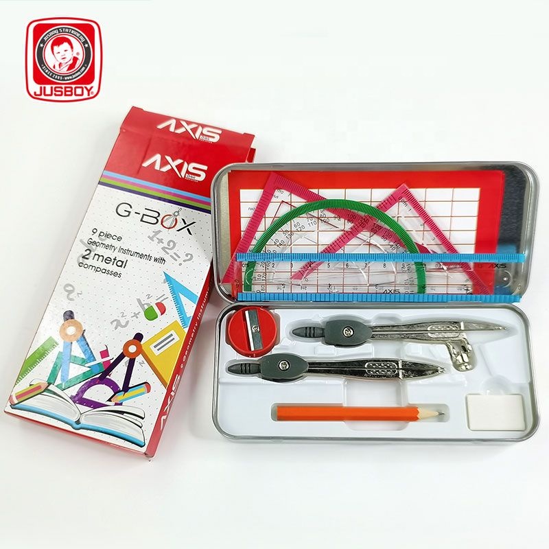 Ruler set mathematical compass set
