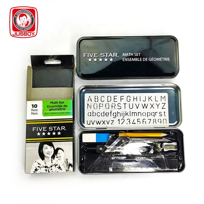 Mathematical stationery set compass ruler set