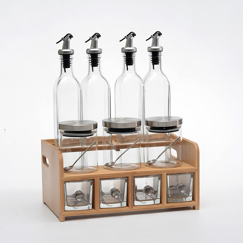 glass condiment set