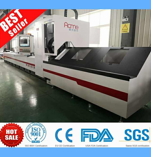 2020 CNC Fiber Laser Cutting Machine for Metal Tube Cutting Steel Pipe Fiber Laser Cutter Automatic Loading IPG CE FDA Best Seller Cheap Factory Price