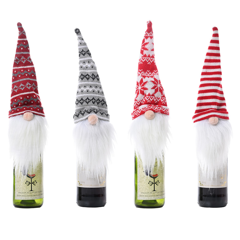 Christmas wine bottle cloth hat