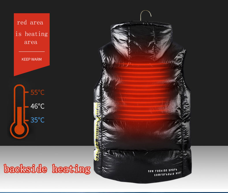 men's glossy heated jacket