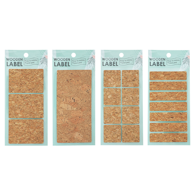 wooden label cork stciker