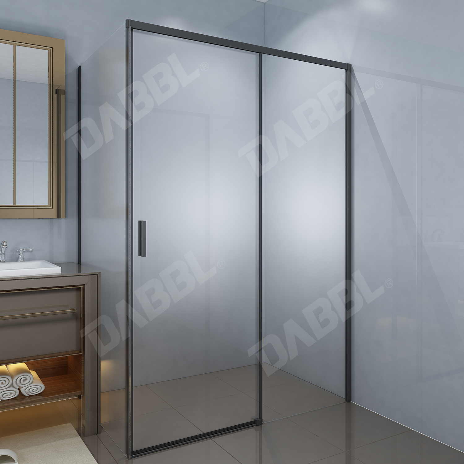 Elegant black bath shower enclosure,rectangle tray shower rooms,glass shower cabins,simple shower cubicles,european style sliding doors