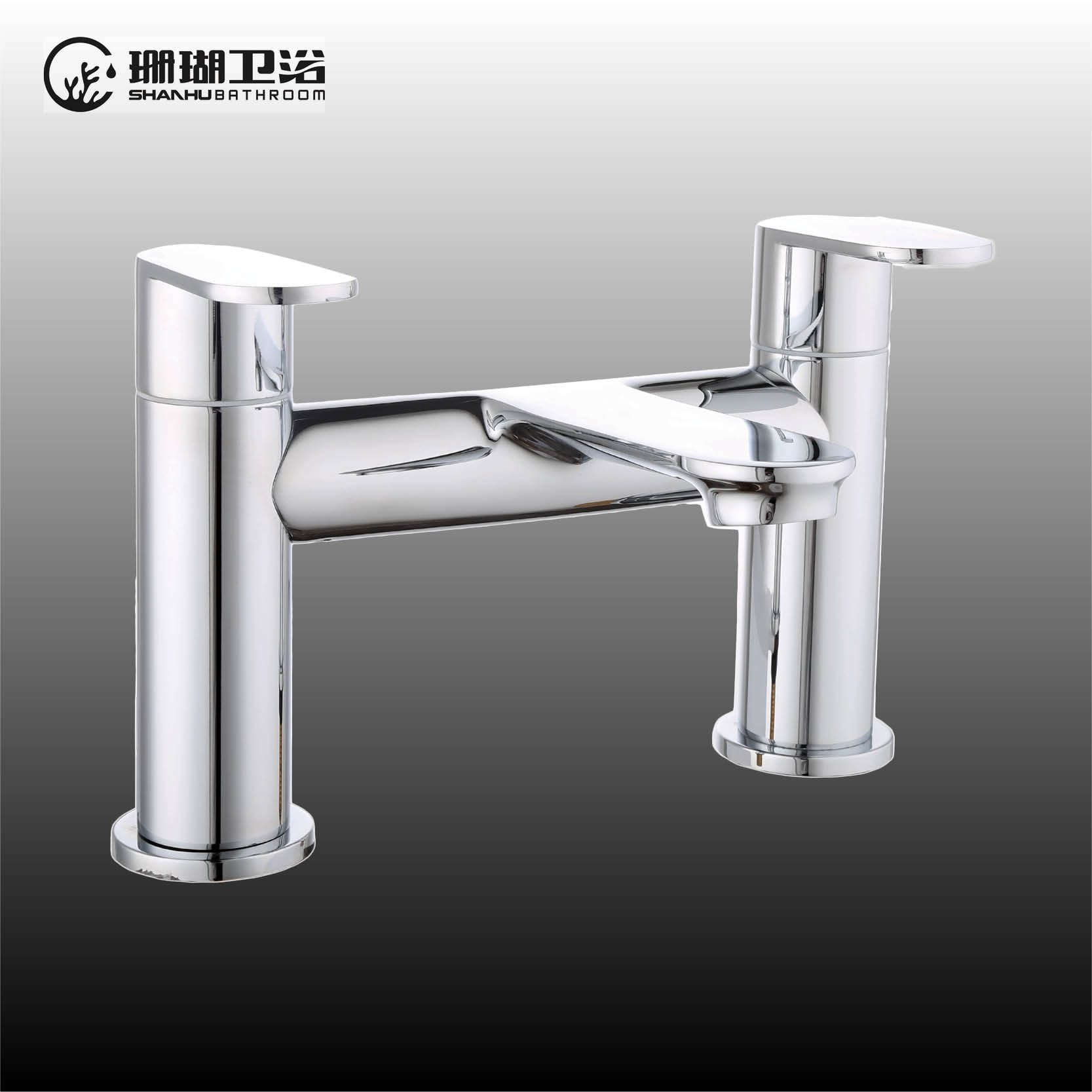 Two-handle bath filler