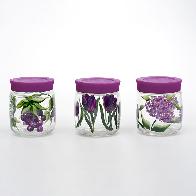 Colored Glass Canister