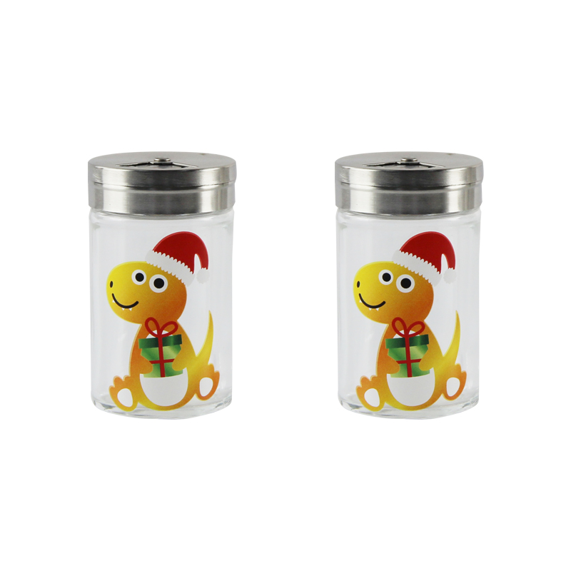 glass salt and pepper shaker