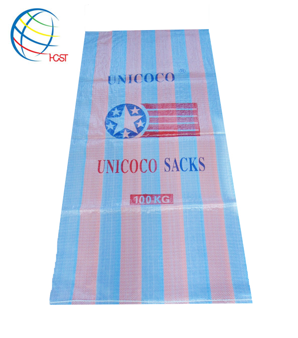 100kg agriculture colorful stripe woven pp bags to Africa