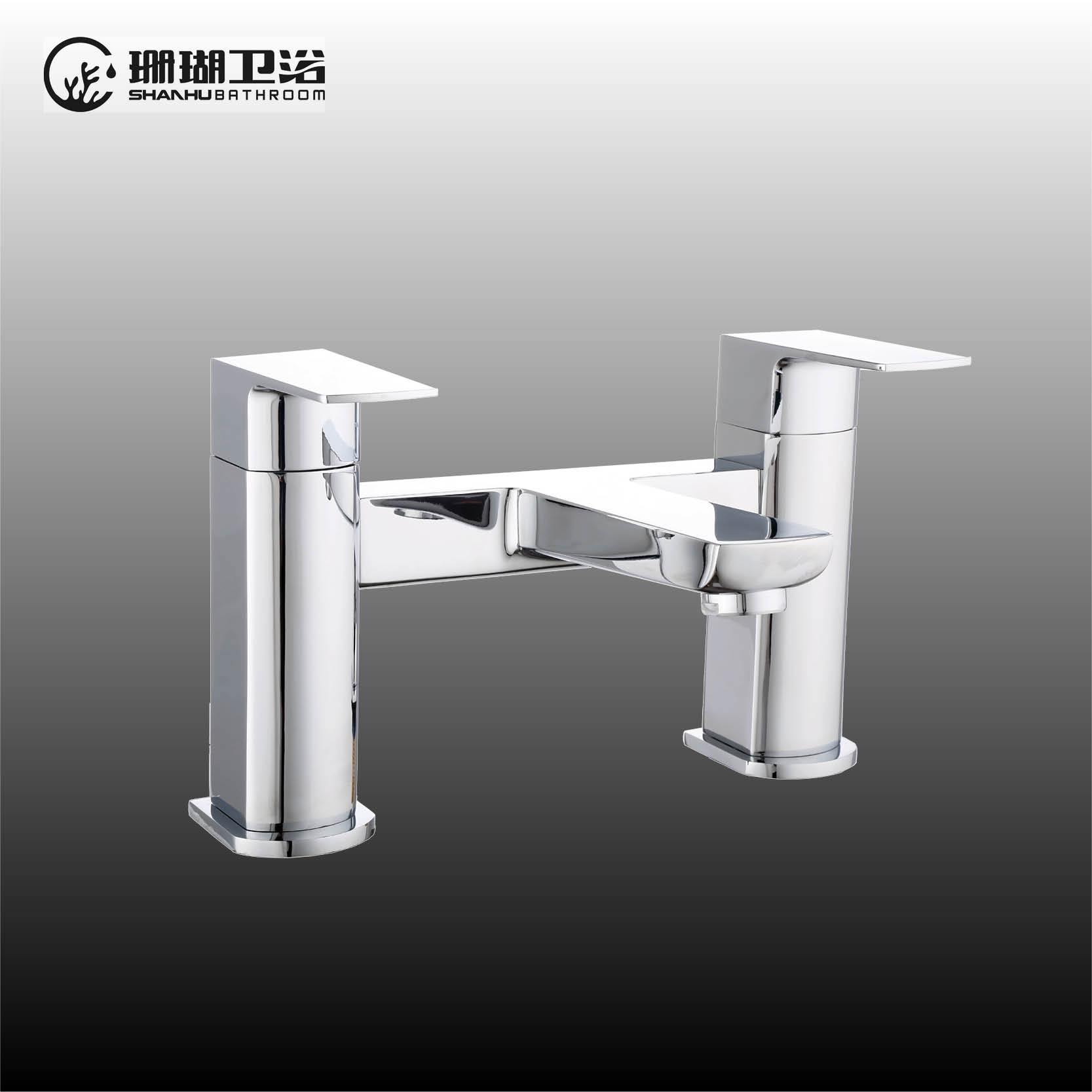 Two-handle bath filler