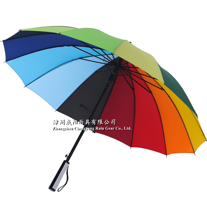 24" x 14 black fiber ribs auto open regular umbrellas ready stock