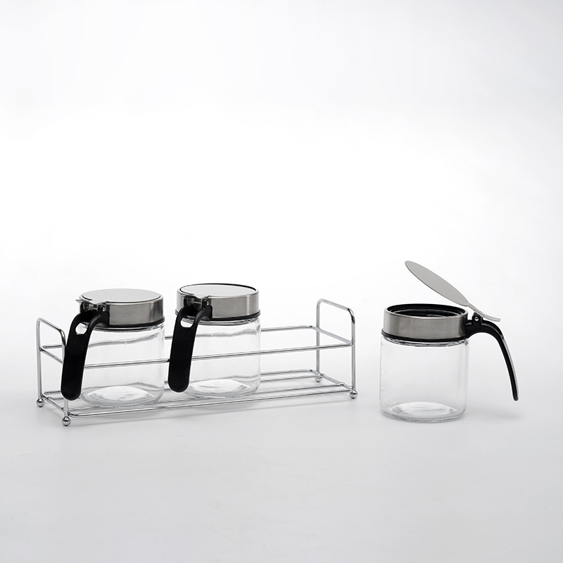glass condiment set