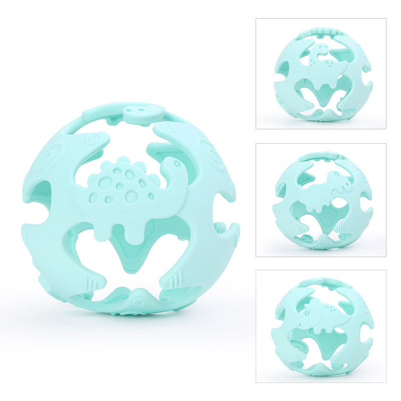 Silicone Dinosaur 3D teething ball