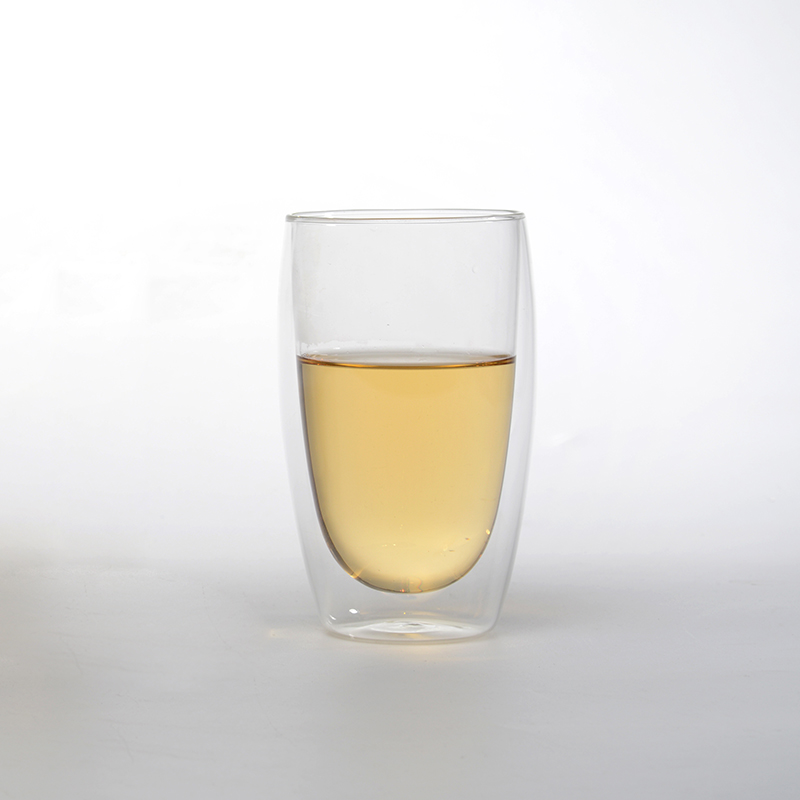 Double-deck glass cup