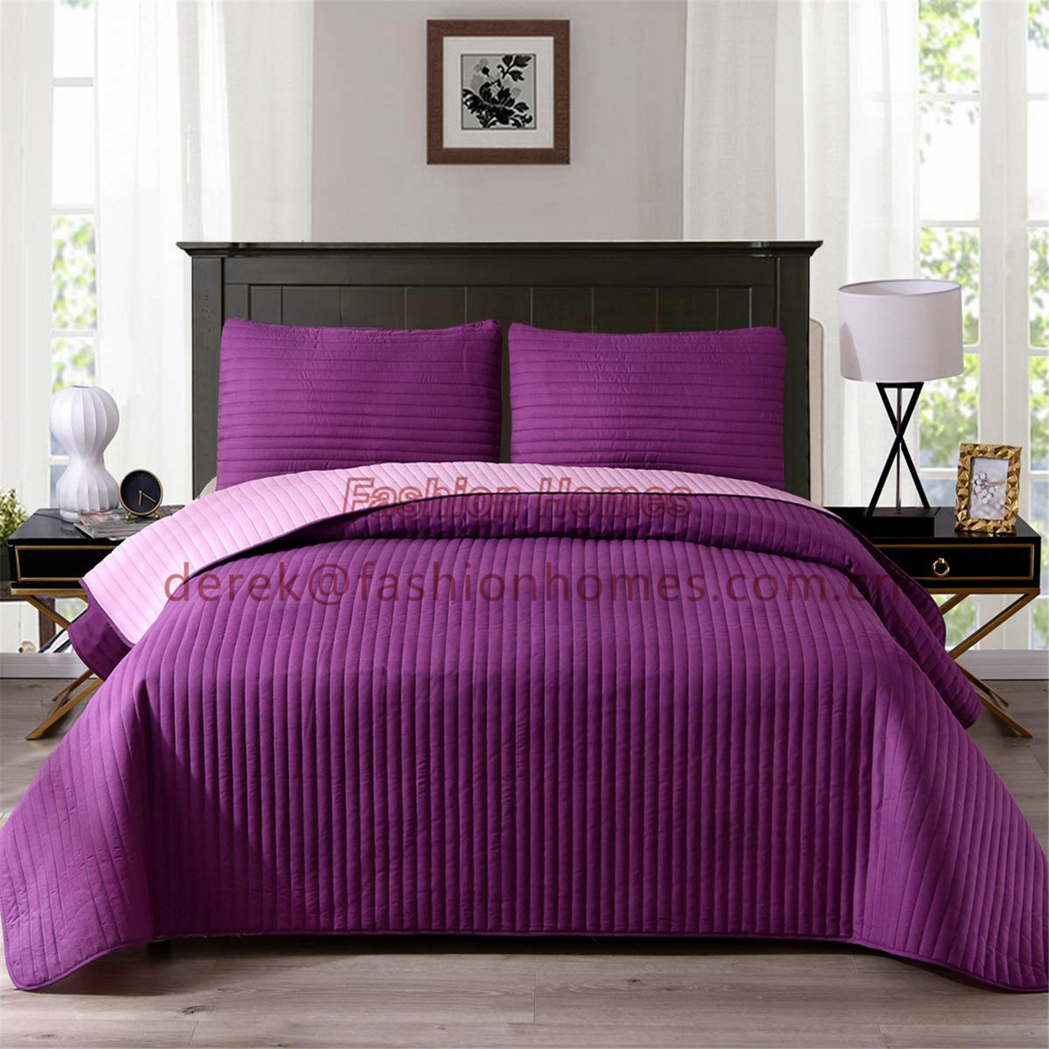 100% polyester pin-sonic 3pcs Bedding Set Quilt