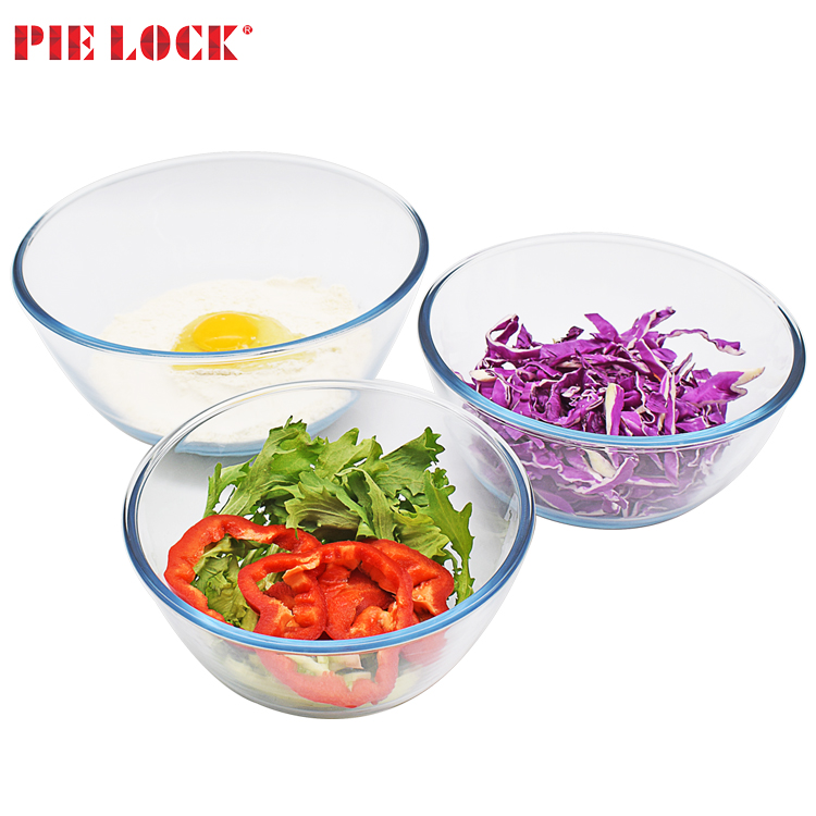 Heat resistant glass cookware reusable salad bowl