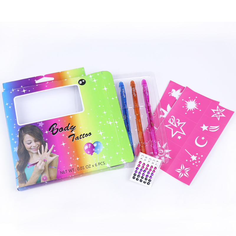 Temporary Sparkle Glitter Tattoo Pen Set