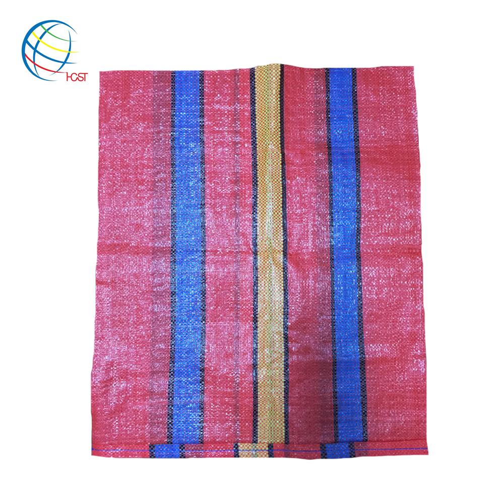 hot sale multi-color pp woven shopping bag with cutting handle
