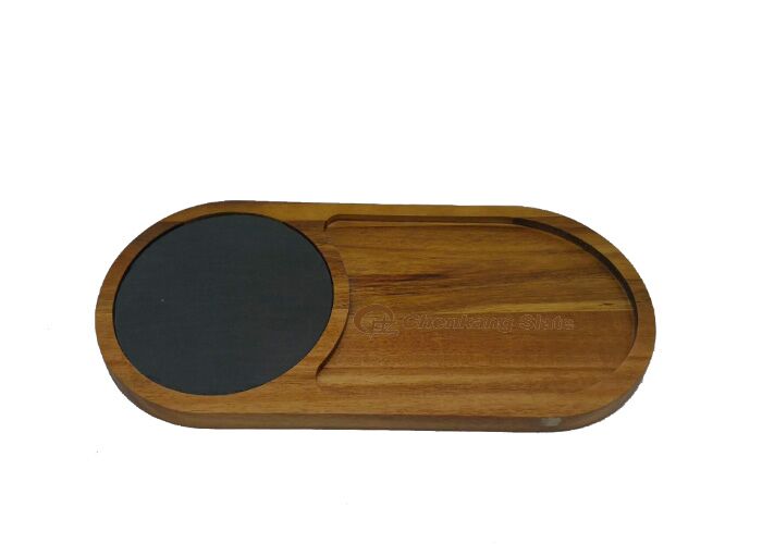 Slate And Wood Cheese Board