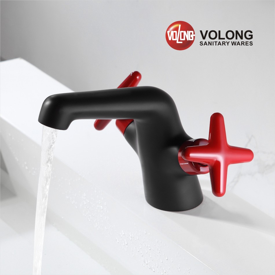 Dual handles basin tap,volong