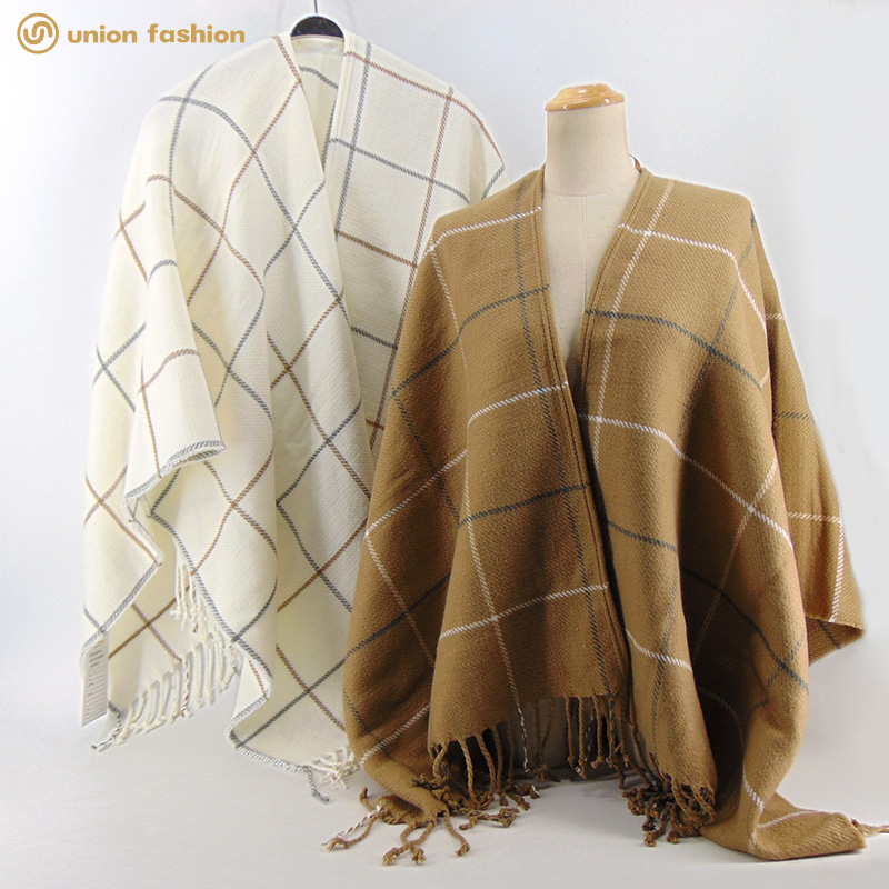 Ladies Check Poncho