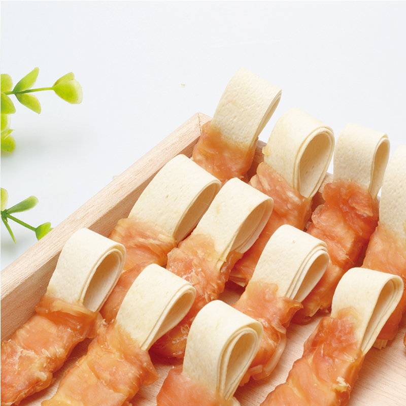Pet Products food snack pet treats Tasty omelet Chicken Wrap Fish Ribbion