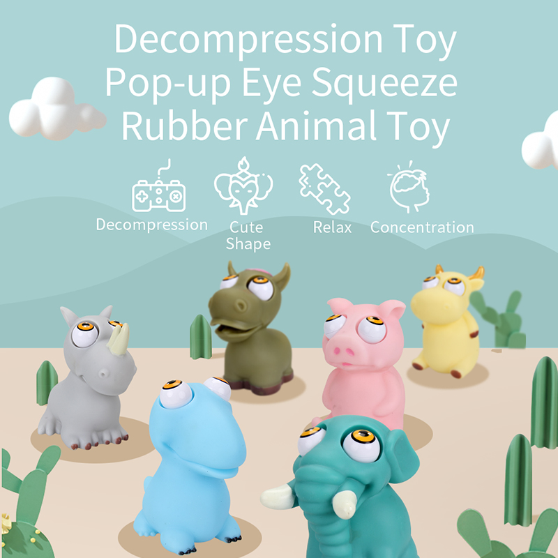 Funny animal soft plastic toy 12pcs/display box