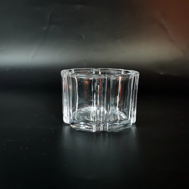 Hand made crystal glass candle holder for and tealight