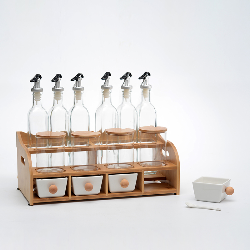 glass condiment set