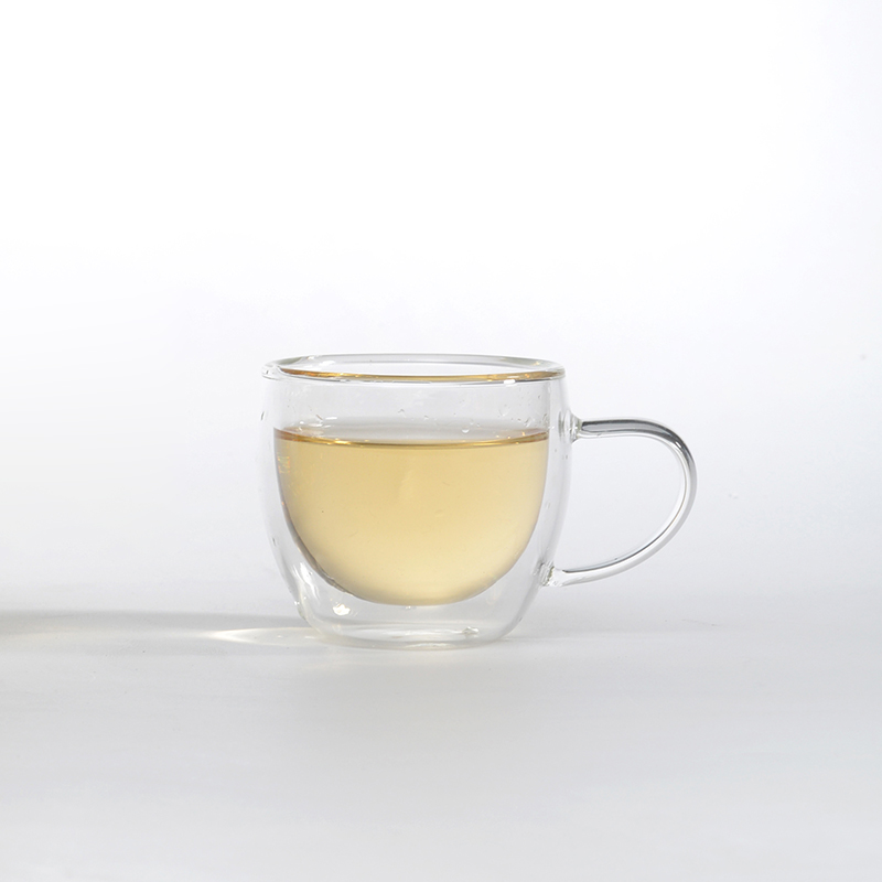 Double-deck glass cup