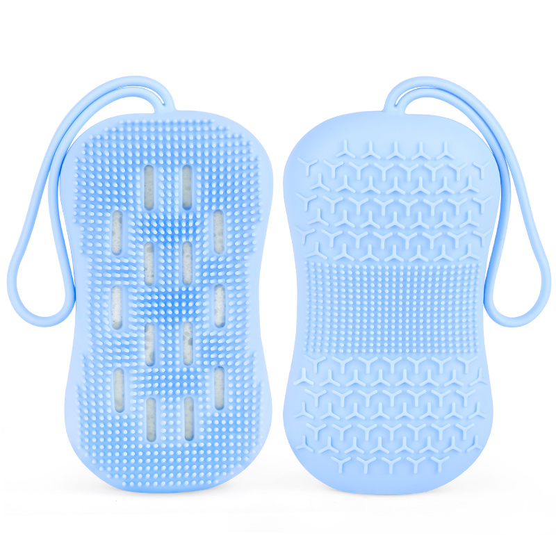 New Trending Loofah Black Bath Sponge Body And Face For Kids Silicone Brush