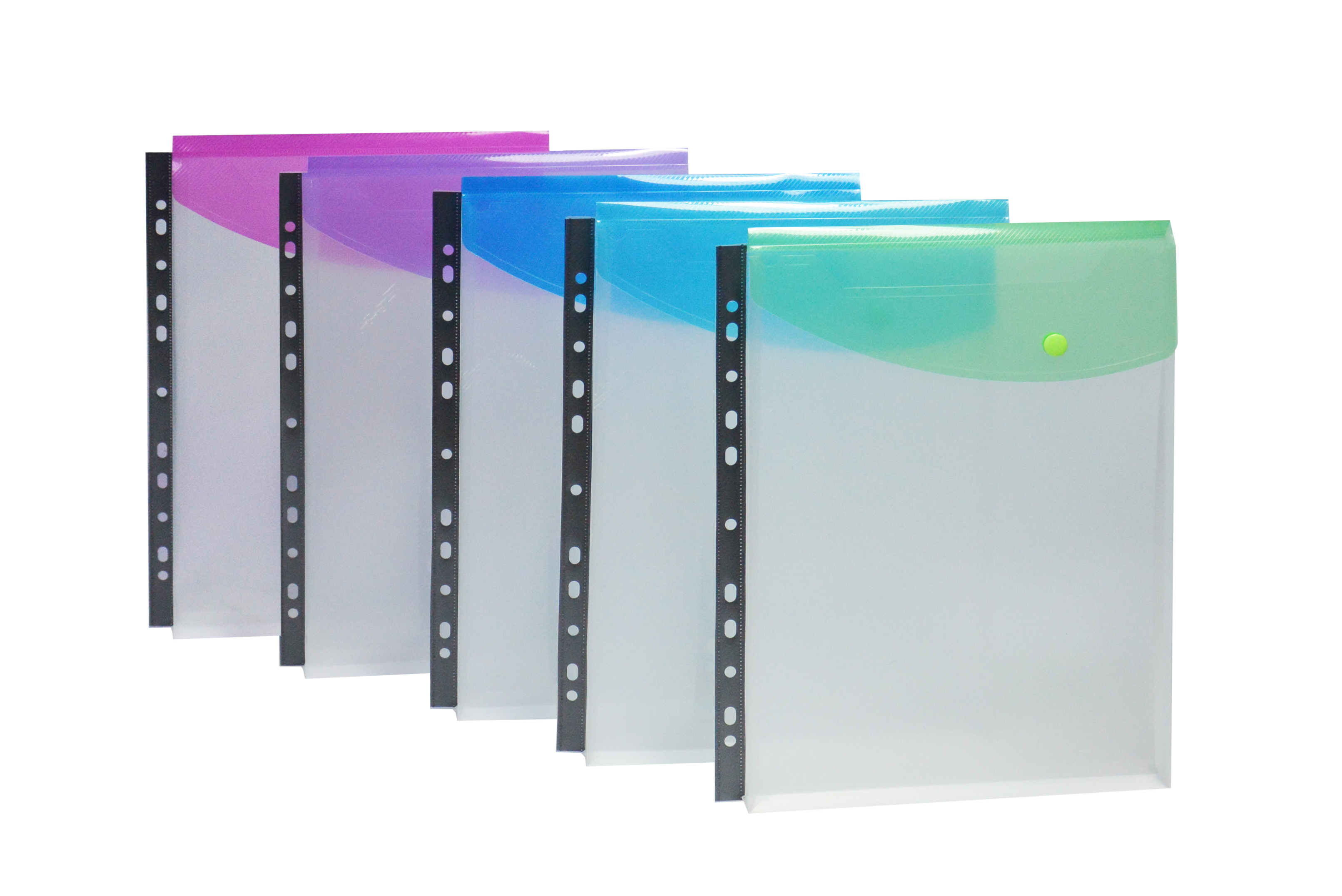High Capacity Ring Binder Popper Wallet, Expanding Ring Binder envelop, 11 holes Ring Binder document bag