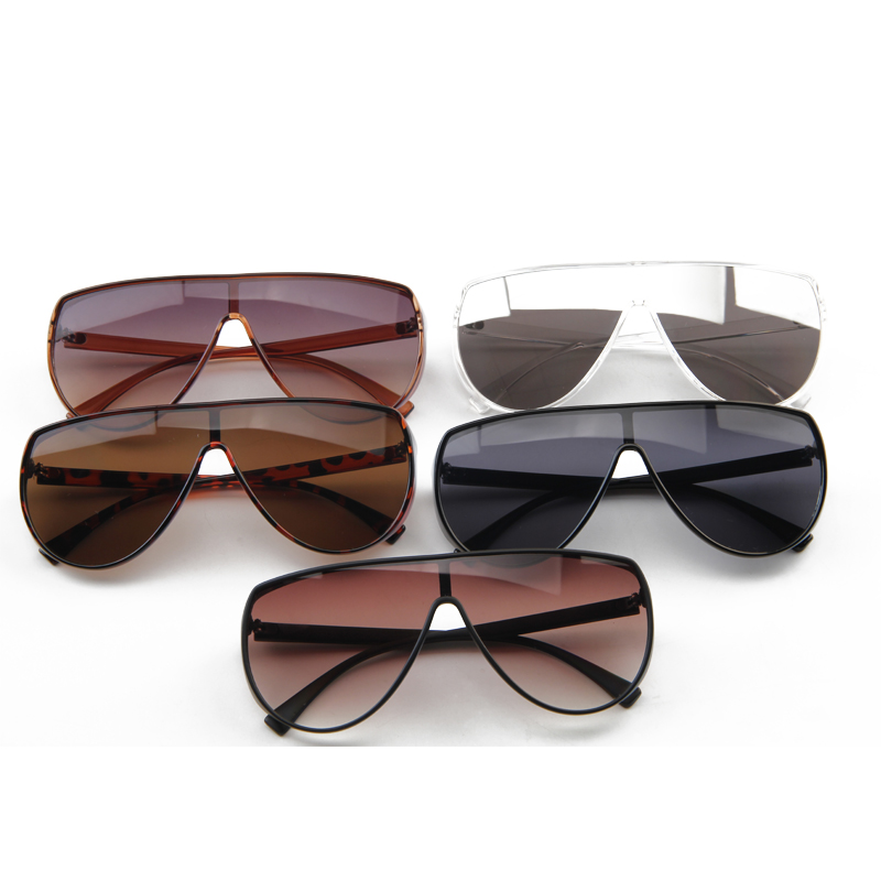 2020 New Plastic Sunglasses Women Men Fashion Trendy One Piece Lens Shield Sunglasses Oversized Sunglasses 19093a
