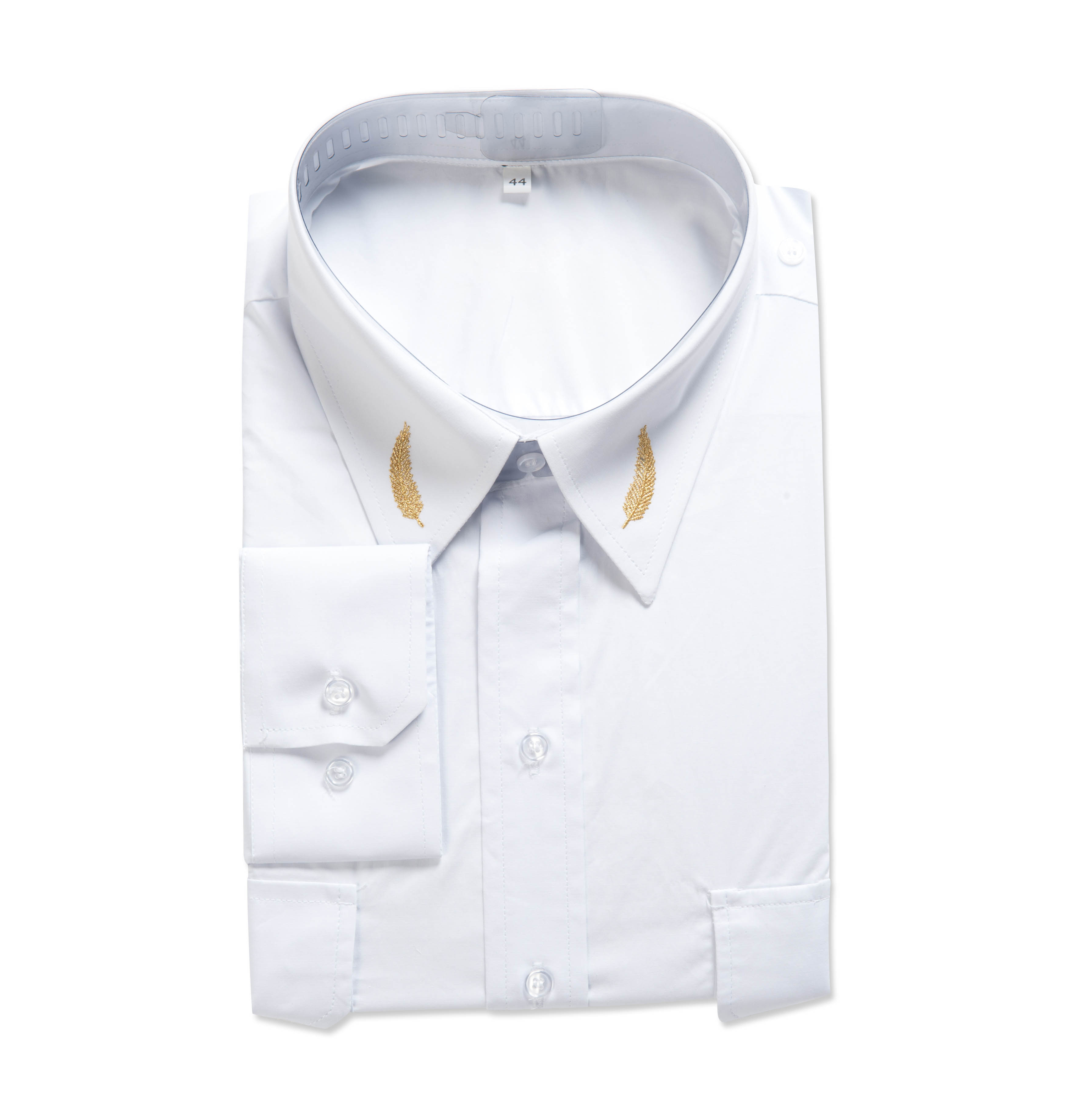 Military Plain Long Sleeve Formal Dress Shirt For Men