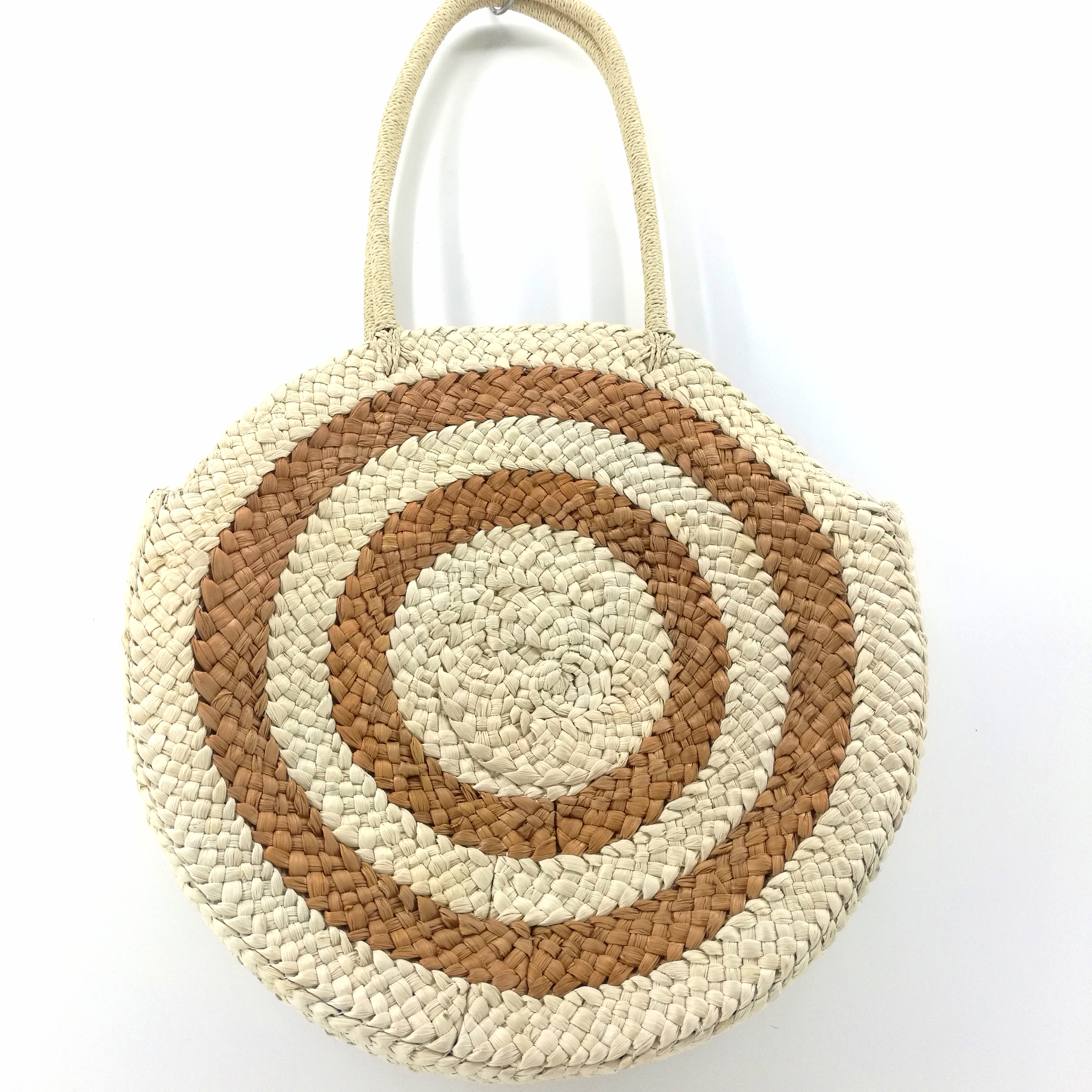 Handwoven bag with corn husk for women