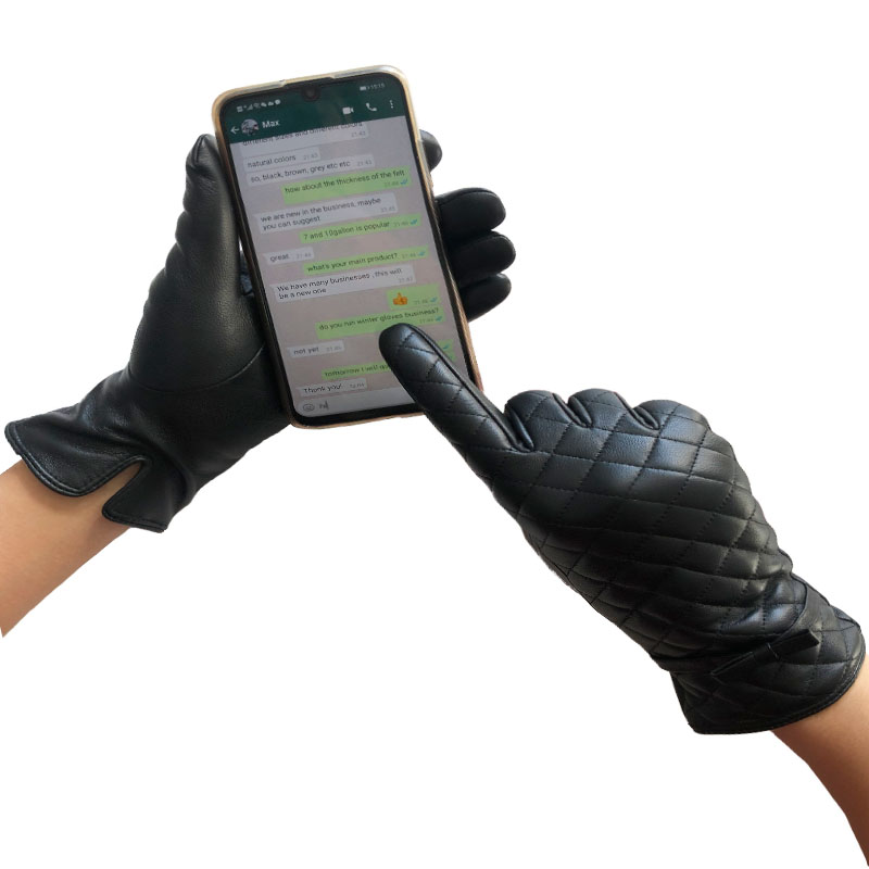 Women's classical fashion sheepskin leather gloves