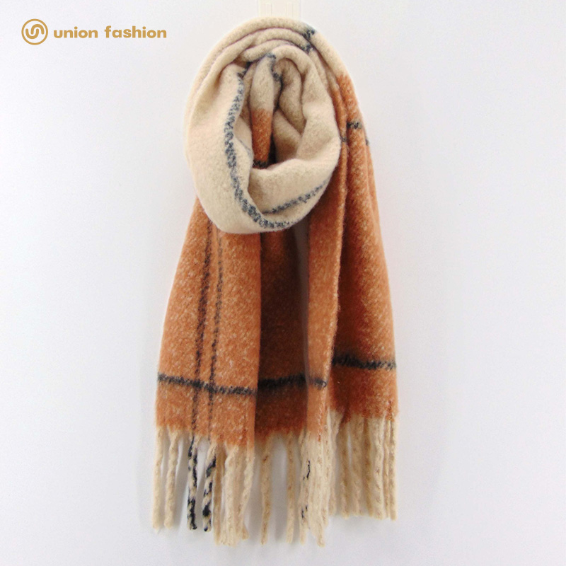 Ladies Heavy Brushed Check Scarf