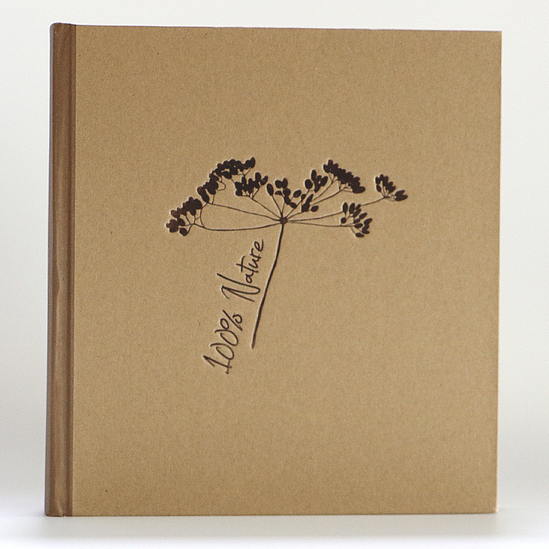 Gold foil stamping kraft paper book bound photo album