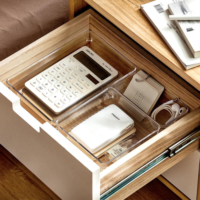 Transparent storage box set