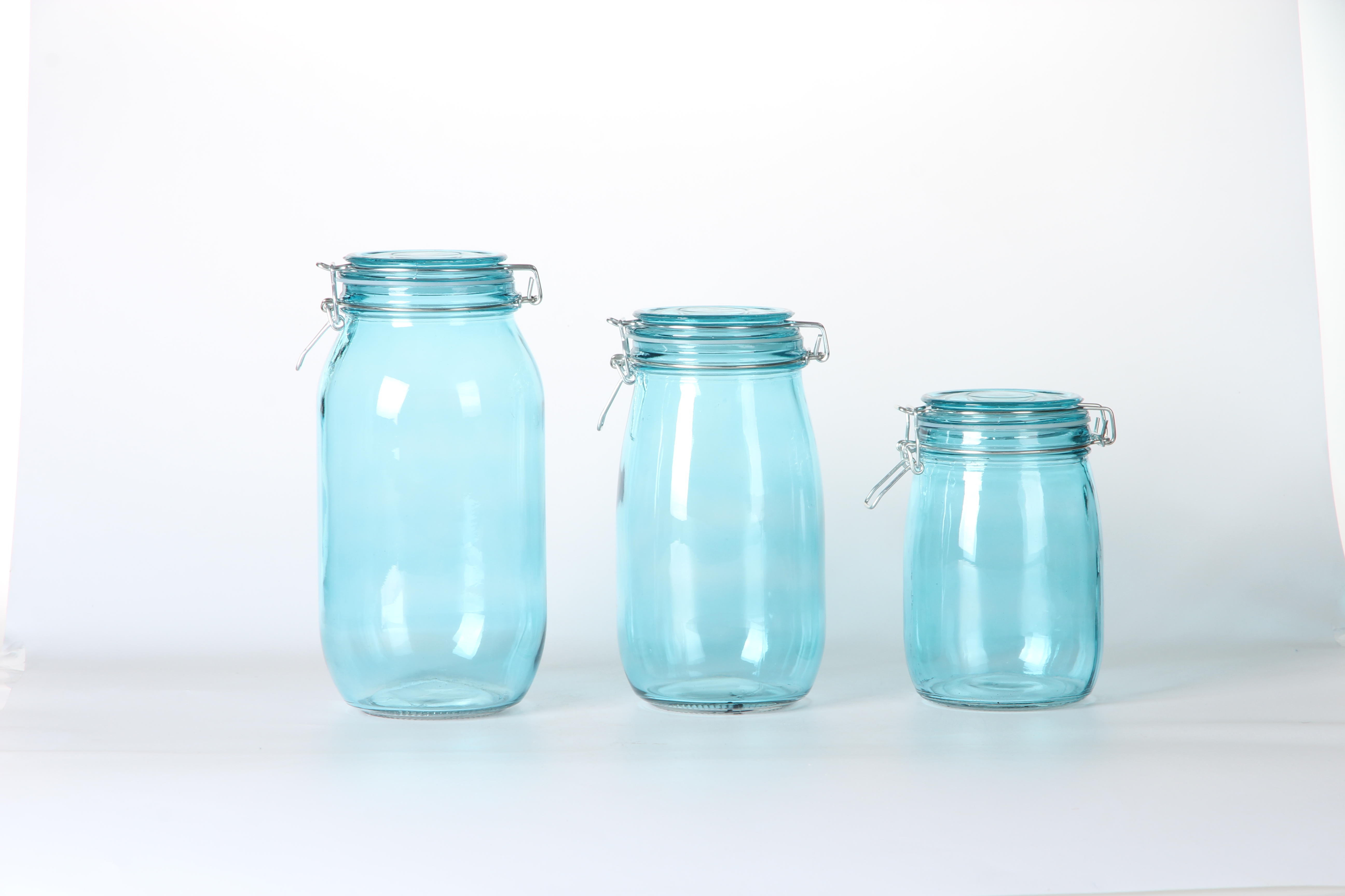 1L/1.5L/2L color spary glass storage jar canister perserve jar