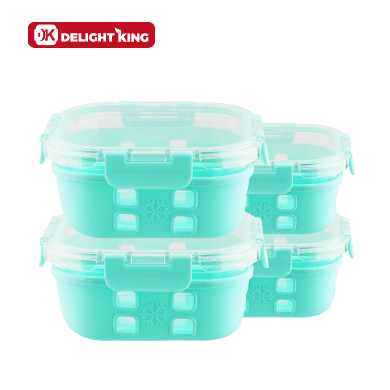 Glass food container